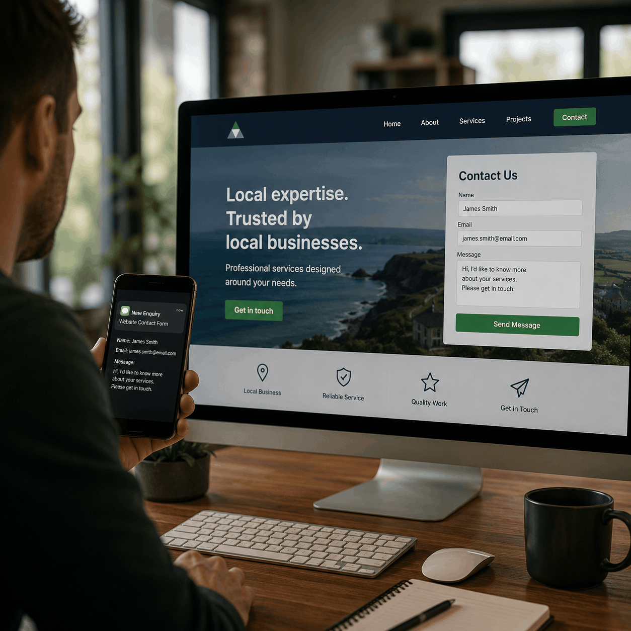 Small business website planning and design showcase