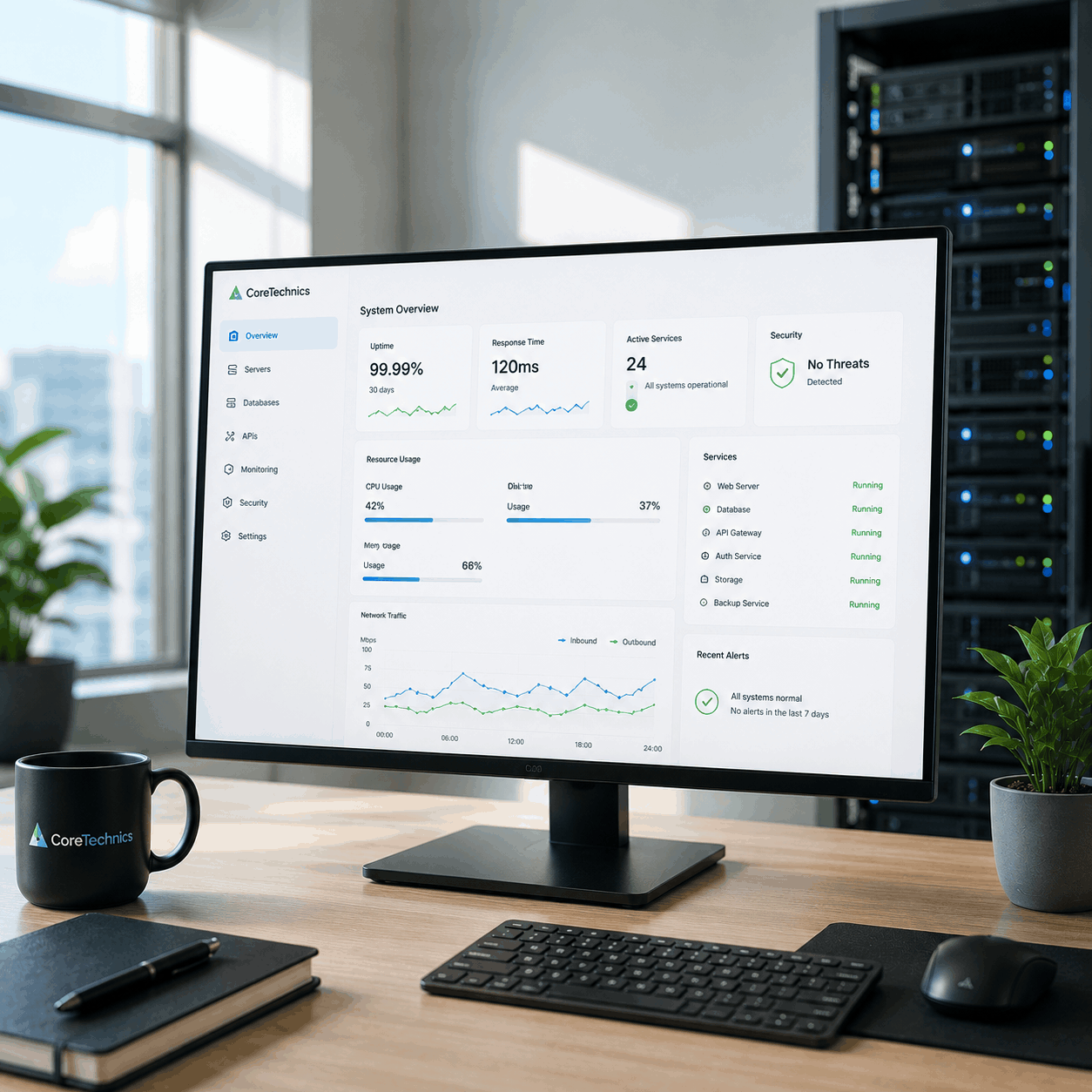 Website dashboard and portal interface